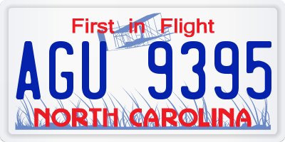 NC license plate AGU9395