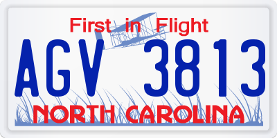 NC license plate AGV3813