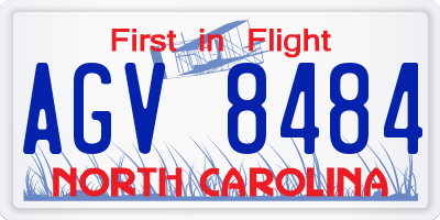 NC license plate AGV8484