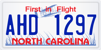 NC license plate AHD1297