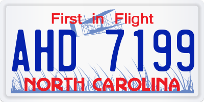 NC license plate AHD7199