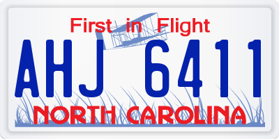 NC license plate AHJ6411
