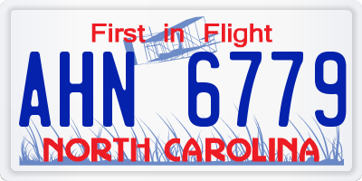 NC license plate AHN6779