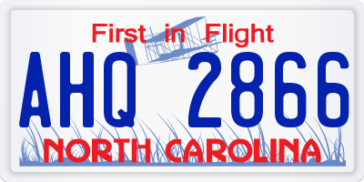 NC license plate AHQ2866