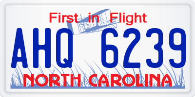 NC license plate AHQ6239