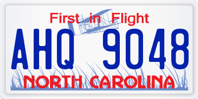 NC license plate AHQ9048