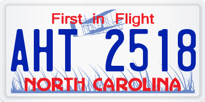 NC license plate AHT2518
