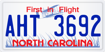 NC license plate AHT3692