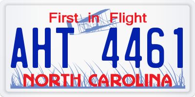 NC license plate AHT4461