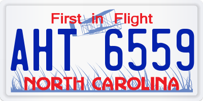 NC license plate AHT6559
