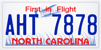 NC license plate AHT7878