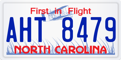 NC license plate AHT8479