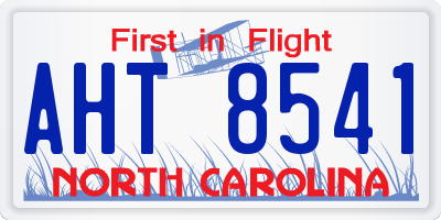 NC license plate AHT8541