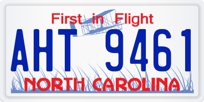 NC license plate AHT9461