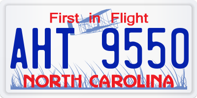 NC license plate AHT9550