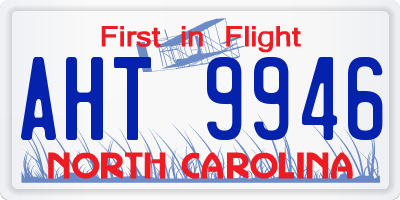 NC license plate AHT9946