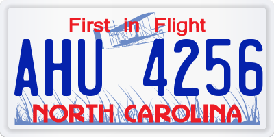NC license plate AHU4256