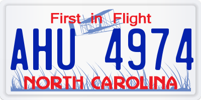 NC license plate AHU4974