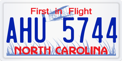 NC license plate AHU5744