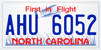NC license plate AHU6052