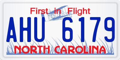 NC license plate AHU6179