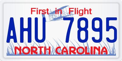NC license plate AHU7895