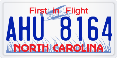 NC license plate AHU8164