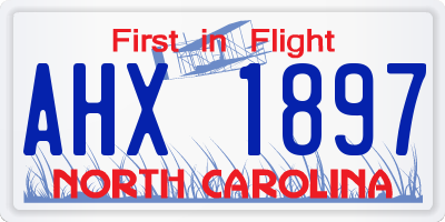NC license plate AHX1897