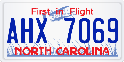 NC license plate AHX7069