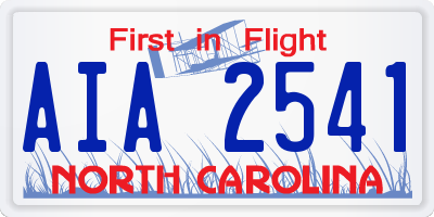 NC license plate AIA2541