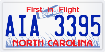 NC license plate AIA3395