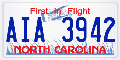 NC license plate AIA3942