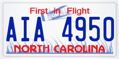 NC license plate AIA4950
