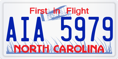 NC license plate AIA5979