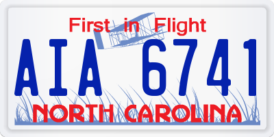 NC license plate AIA6741
