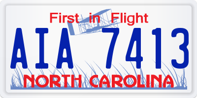 NC license plate AIA7413