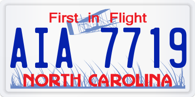 NC license plate AIA7719