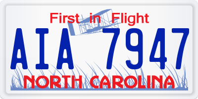 NC license plate AIA7947