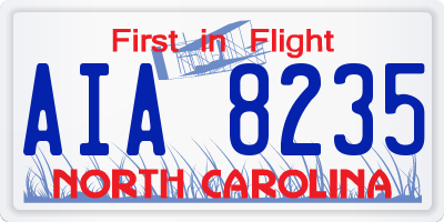 NC license plate AIA8235