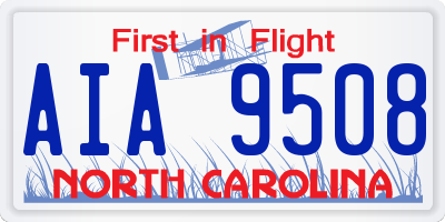 NC license plate AIA9508