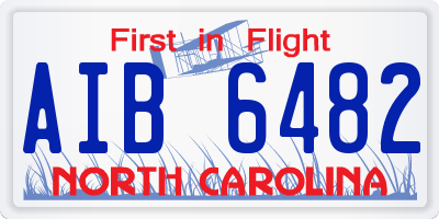 NC license plate AIB6482