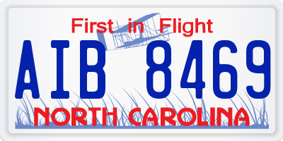 NC license plate AIB8469