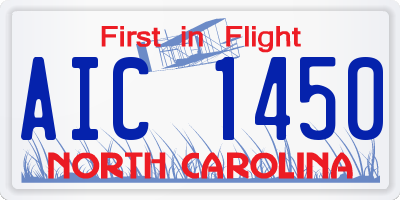 NC license plate AIC1450
