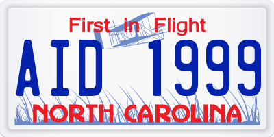 NC license plate AID1999