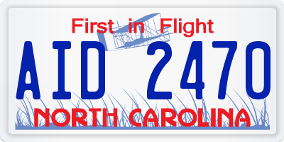 NC license plate AID2470