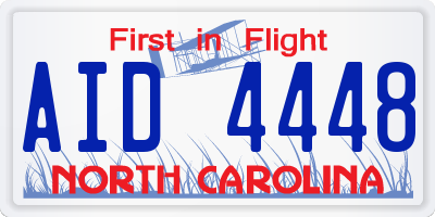 NC license plate AID4448