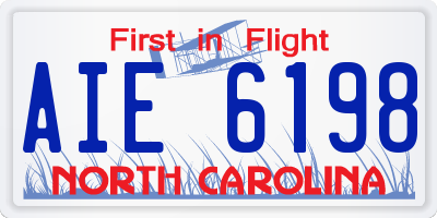 NC license plate AIE6198