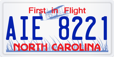 NC license plate AIE8221