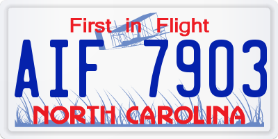 NC license plate AIF7903