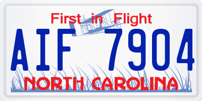 NC license plate AIF7904